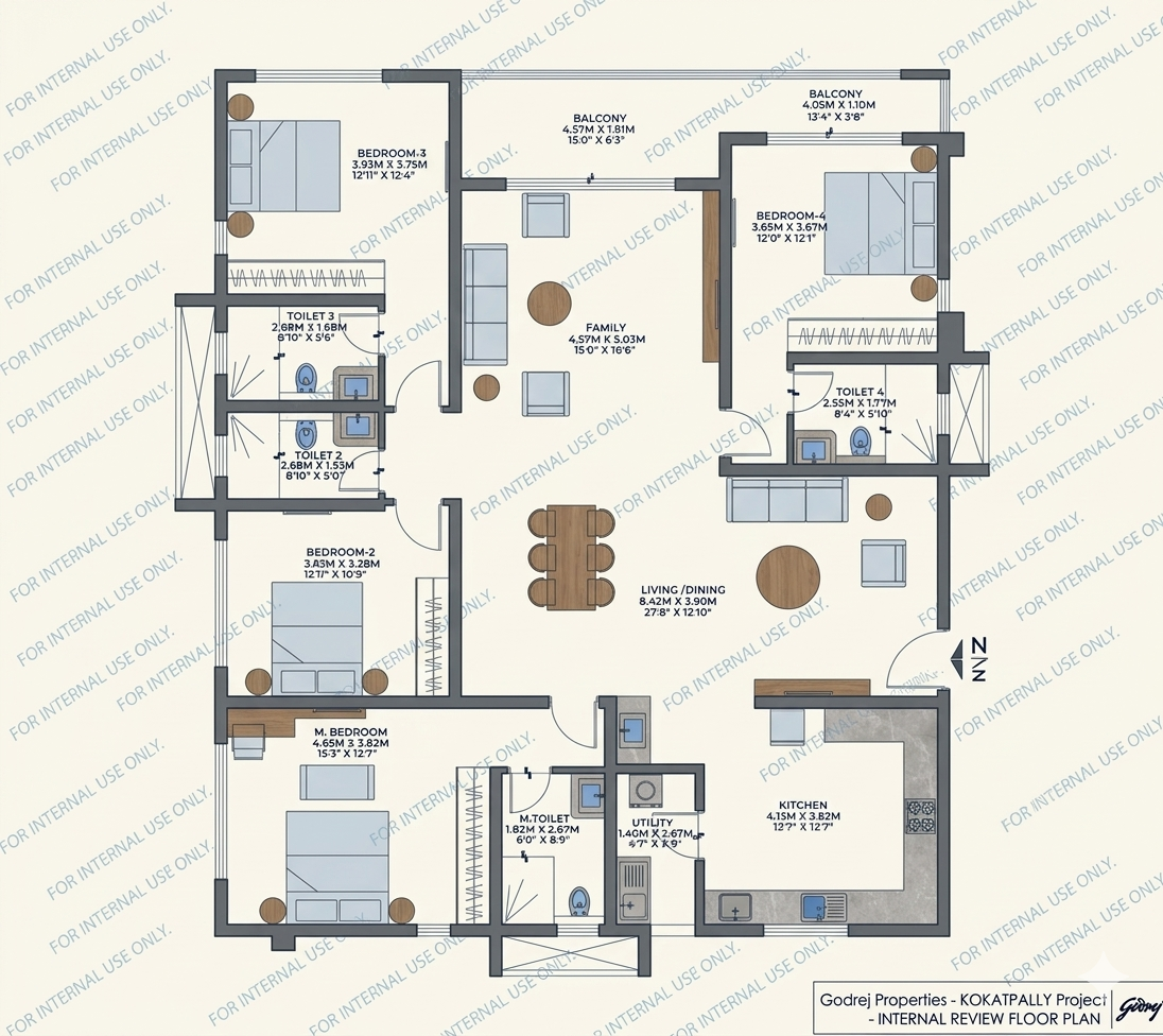 Godrej Kukatpally 4 BHK Luxe Layout 1